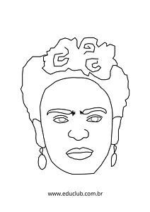 Desenhos de Frida Kahlo para colorir