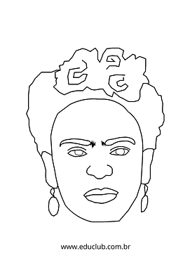 Desenhos de Frida Kahlo para colorir para 3º Ano, 2º Ano, 1º Ano de Desenhos, Artes - Material educacional