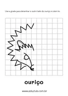 Atividade de simetria com ouriço