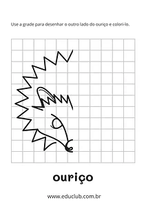 Atividade de simetria com ouriço