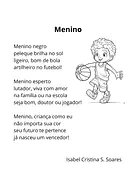 Menino, de Isabel Cristina S. Soares para 5º Ano, 4º Ano, 3º Ano, 2º Ano, 1º Ano de Biblioteca, Poema infantil - Material ...