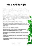 Interpretação de texto João e o Pé de Feijão