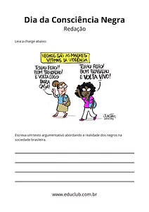 Atividade Consciência Negra 5 ano