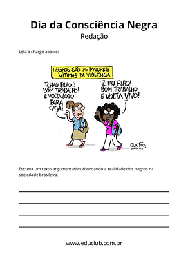 Atividade Consciência Negra 5 ano Atividade Consciência Negra 5 ano para 5º Ano de Datas Comemorativas, Língua Portuguesa, Dia da Consciência Negra - Materi...