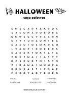 Caça palavras Halloween Caça palavras Halloween para 3º Ano de Datas Comemorativas, Recursos Educativos, Passatempo, Halloween - Material educacional