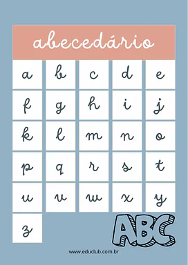 Alfabeto Montessori para imprimir para Creche, Pré-Escola de Língua Portuguesa, Alfabeto, Material Montessori - Material e...