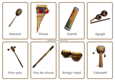 Instrumentos indígenas Instrumentos indígenas para 5º Ano, 4º Ano, 3º Ano, 2º Ano, 1º Ano, Pré-Escola de Datas Comemorativas, Artes, Música, Dia ...