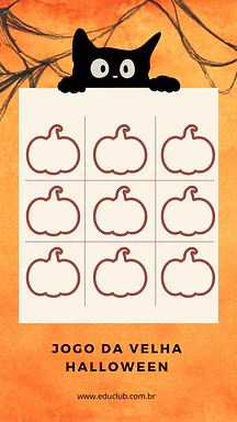 Jogo da velha Halloween Jogo da velha Halloween para 5º Ano, 4º Ano, 3º Ano, 2º Ano, 1º Ano de Datas Comemorativas, Recursos Educativos, Passatemp...