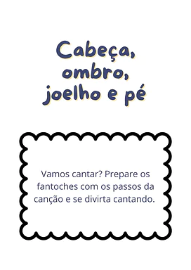 Cabeça, ombro, joelho e pé Cabeça, ombro, joelho e pé para Creche, Pré-Escola de Artes, Música - Material educacional