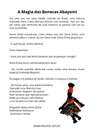 História da boneca Abayomi para imprimir  para 5º Ano, 4º Ano, 3º Ano de Datas Comemorativas, Contos Infantis, Biblioteca,...