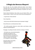 História da boneca Abayomi para imprimir 