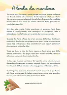 Lenda da mandioca Lenda da mandioca para 5º Ano, 4º Ano, 3º Ano, 2º Ano de Datas Comemorativas, Lendas, Biblioteca, Dia dos Povos Indígenas,...