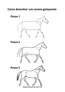 Como desenhar um cavalo galopando