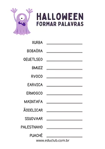 Palavras relacionadas ao Halloween