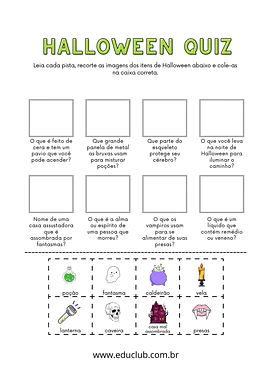 Brincadeira para Halloween: quiz assustador Brincadeira para Halloween: quiz assustador para 5º Ano, 4º Ano, 3º Ano de Datas Comemorativas, Halloween, Brincadeiras - ...