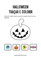 Atividade do Dia das Bruxas para Educação Infantil para Creche, Pré-Escola de Datas Comemorativas, Língua Portuguesa, Hall...