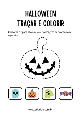 Atividade do Dia das Bruxas para Educação Infantil para Creche, Pré-Escola de Datas Comemorativas, Língua Portuguesa, Hall...