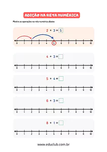 Atividade reta numérica 1º ano