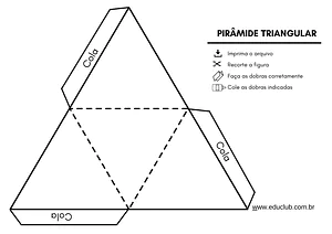Pirâmide triangular para montar