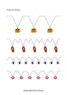 Atividade de coordenação motora do Halloween