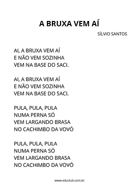 Atividade A Bruxa Vem Aí Atividade A Bruxa Vem Aí para 1º Ano de Datas Comemorativas, Língua Portuguesa, Interpretação de texto - Material educacional