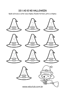 Atividade de números do Halloween