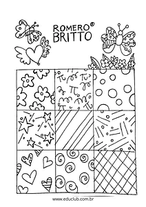 Atividade Romero Britto para imprimir