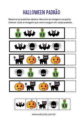 Atividade do Dia das Bruxas 1 ano Atividade do Dia das Bruxas 1 ano para 1º Ano de Datas Comemorativas, Conceitos Matemáticos, Atenção e Concentração, Matem...