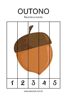 Quebra-cabeça de outono para Educação Infantil Quebra-cabeça de outono para Educação Infantil para Creche, Pré-Escola de Ciências, Estações do ano - Material educacional