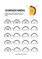 Decomposição numérica Decomposição numérica para 3º Ano de Números, Matemática - Material educacional