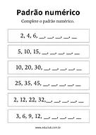Atividade de padrão numérico