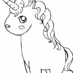 unicornio kawaii para pintar