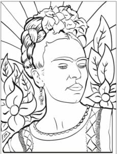 desenhos de frida kahlo para colorir e pintar