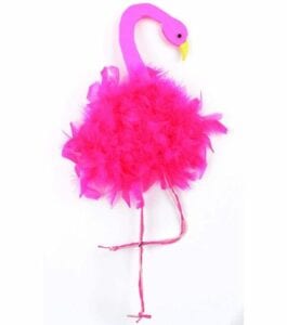 Flamingo feito com papel craft