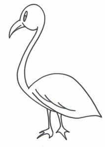 flamingo pintar e imprimir