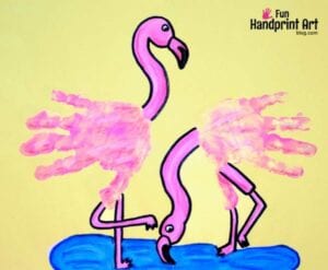 Flamingo - Arte com as mãos
