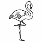 imagens de flamingo para colorir