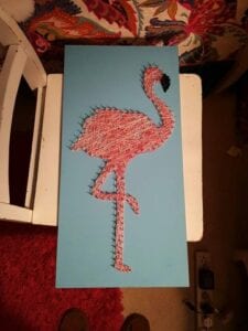 Projeto de arte flamingo