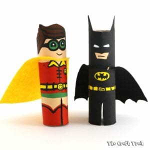 Animais com rolo de papel higiênico - Batman e Robin