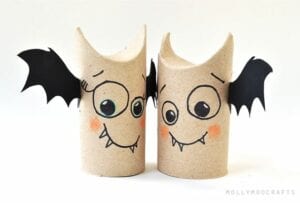 Animais com rolo de papel higiênico - morcego