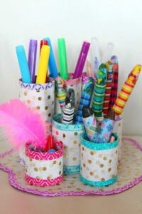 Coisas incríveis com rolo de papel higiênico - Porta-lápis
