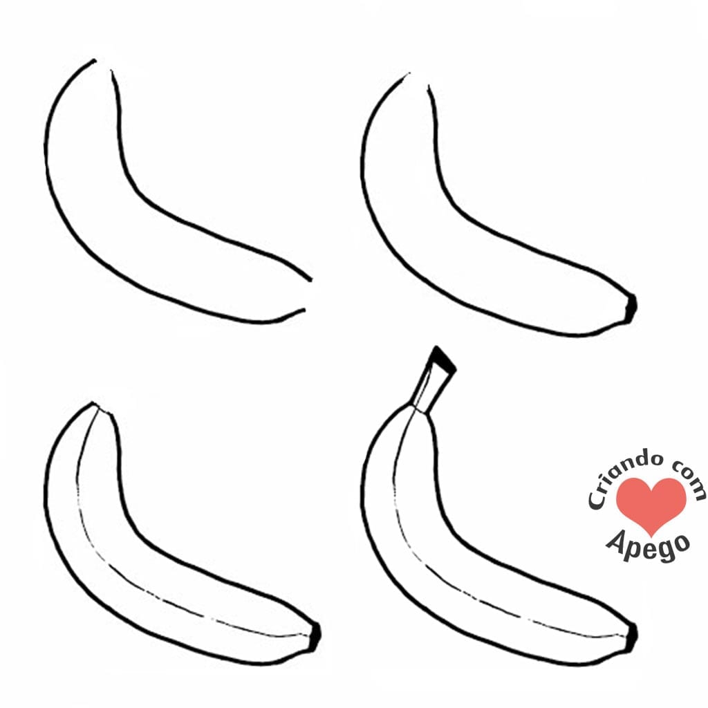 desenhos para desenhar banana