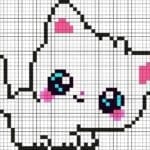 Desenhos quadriculados - gato