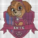Desenhos quadriculados - Patrulha Canina Skye