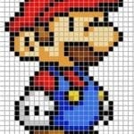 Desenhos quadriculados - Super Mario