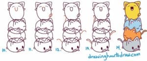 Desenhos kawaii para desenhar e colorir animais fofos
