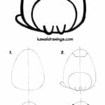 Desenhos kawaii para desenhar e colorir gato sorridente