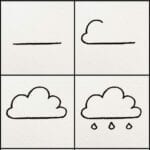 Desenhos kawaii para desenhar e colorir nuvem