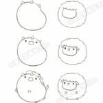 Desenhos kawaii para desenhar e colorir ovelhinha
