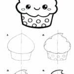 Desenhos kawaii para desenhar e colorir sorvete 1